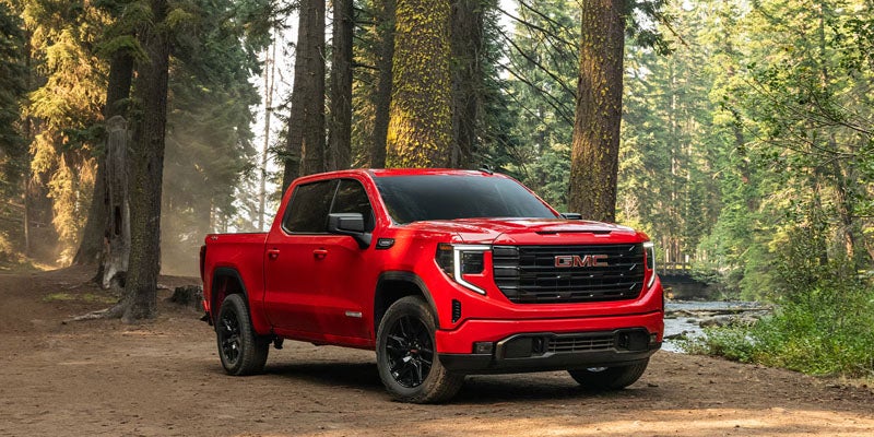 Red GMC Sierra exterior