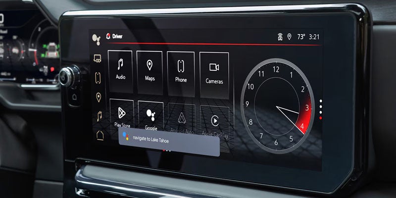 GMC infotainment touchscreen display